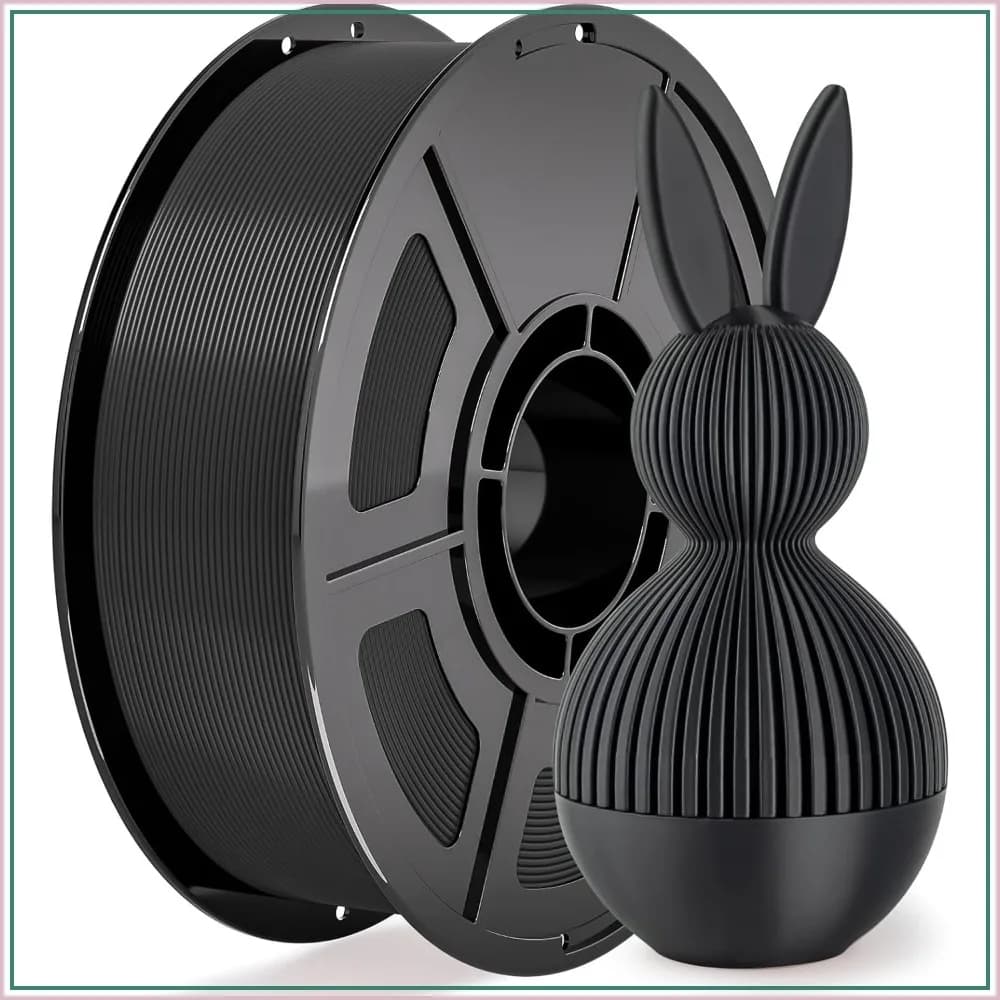 Black PLA Filament 1.75mm, 1kg Spool, High Speed 30-300mm/s, Neatly Wound, Dimensional Accuracy +/- 0.02mm, Compatible with Bambu Lab AMS
