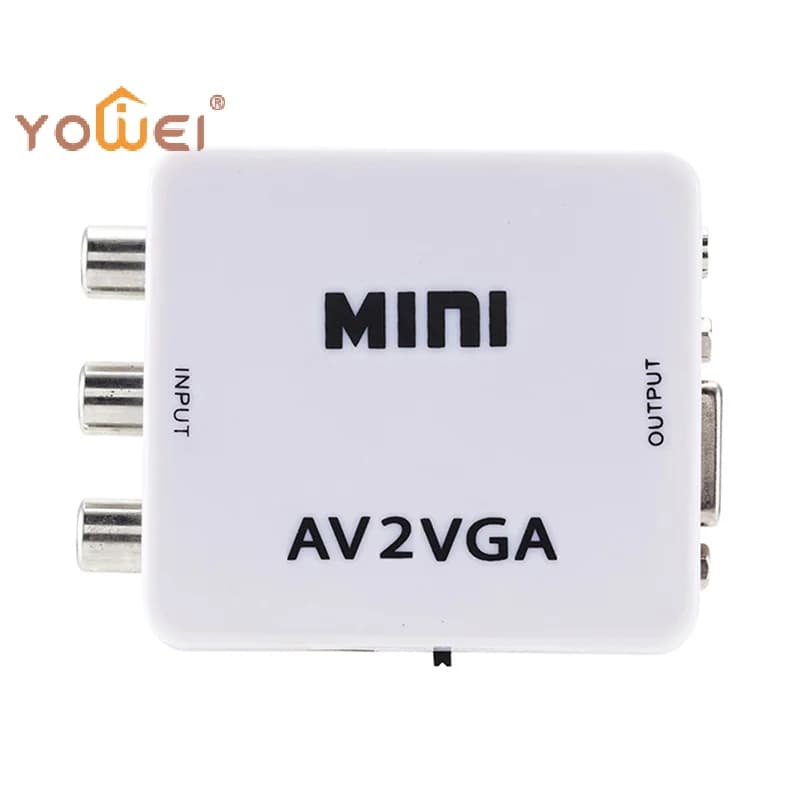 Ultimo Modello di Adattatore Video AV RCA a VGA, Convertitore TV HD 1080P con Switch Box
