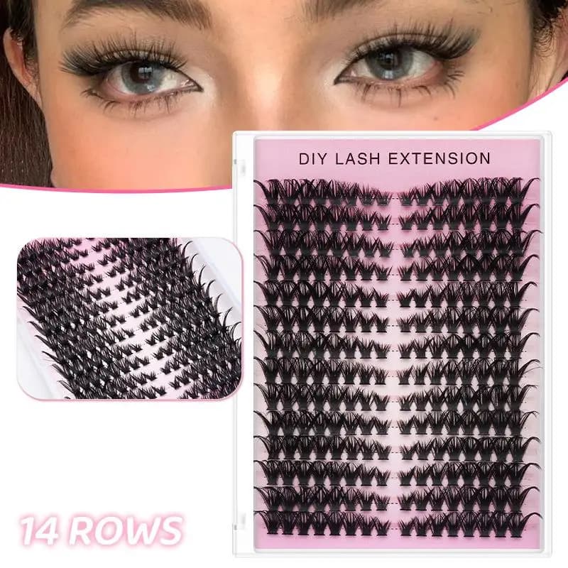 20pcs DIY False Eyelash Extension Individual Clusters Soft Volume Natural Look Lashes for Quick Beauty Enhancements