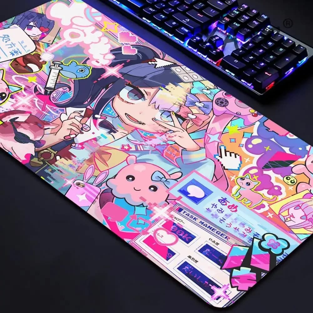 NEEDY GIRL OVERDOSE Anime Mouse Pad Mouse Pad Carino HD Tappetino da scrivania Tappetini per tastiera da gioco estesi Grande XXL Gamer Mousepad 120X60