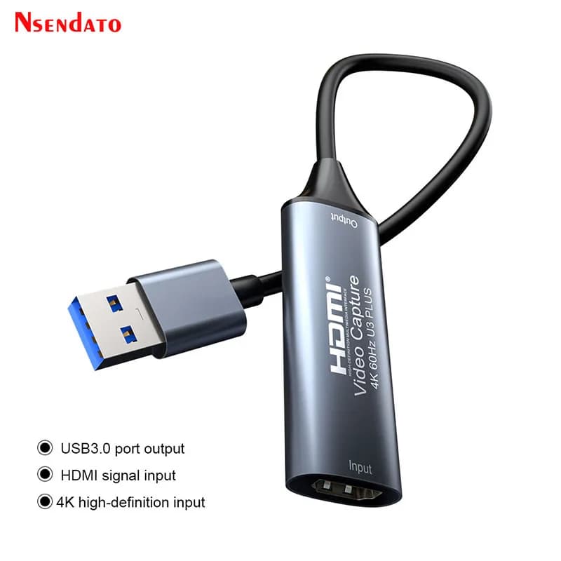 USB 3.0 HDMI Mjpeg 4K 60Hz audio capture card, USB3.0 HDMI capture device, recording box for live streaming on PC, TV, monitor