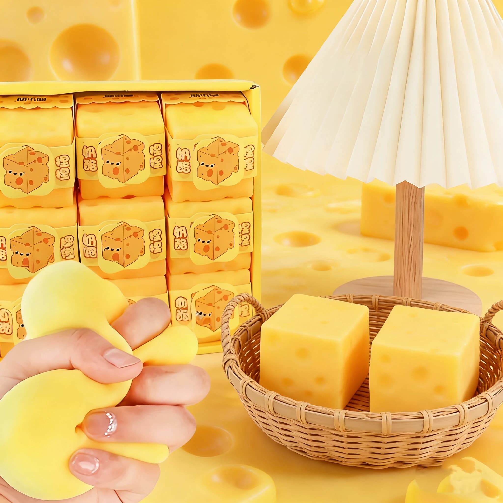 Squishy a forma di panino al formaggio simulato, giocattolo morbido antistress a lenta risalita, sensoriale per ansia, ADHD, autismo, regalo per bambini