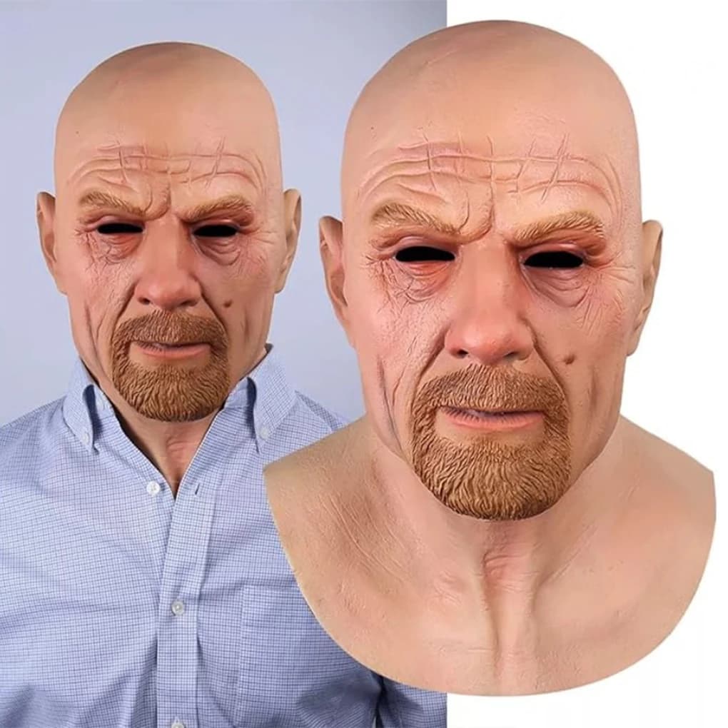 Maschera per anziani realistica di Halloween Maschera per anziani Maschere per vecchia donna Maschera per il viso antirughe raccapricciante di Halloween Puntelli per feste cosplay in lattice