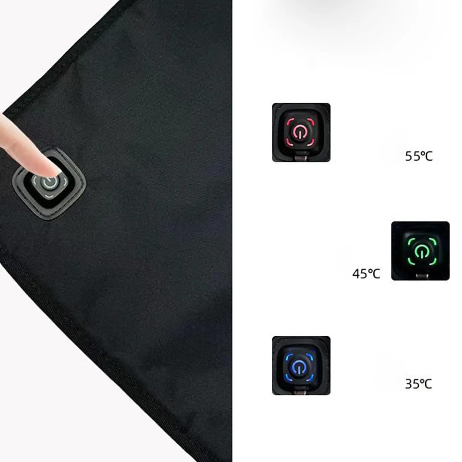 Chair Heating Pad 3 Temperature Settings Bleacher Mat USB Heated Stadium Seat For Office Outdoor Stadium Car Truck Camping