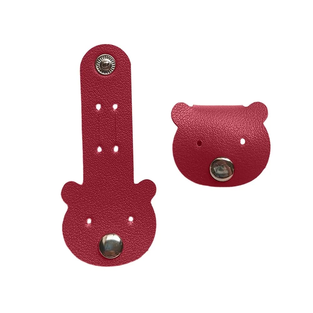 Durable Leather Cable Ties Elastic Tie Reusable Cable Organizer Cute Soft USB Wire Ties Data Cable Storage