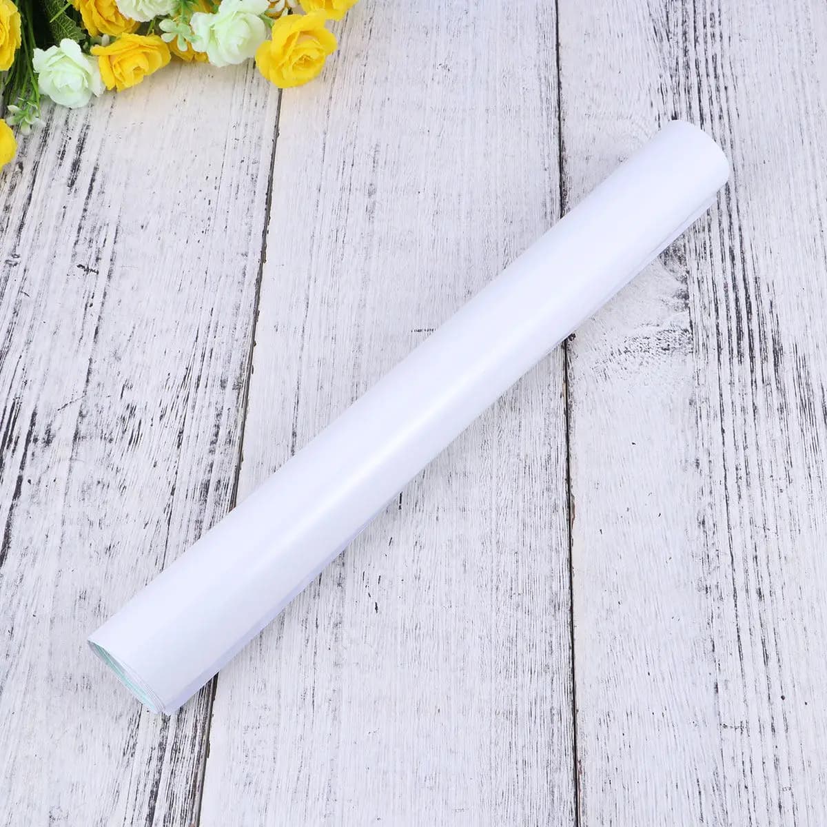 Glossy Bright White PVC Car Sticker Film Self-Adhesive Waterproof Easy Cut Car Wrap Motorcycle Laptop Window Sticker Bubble Free