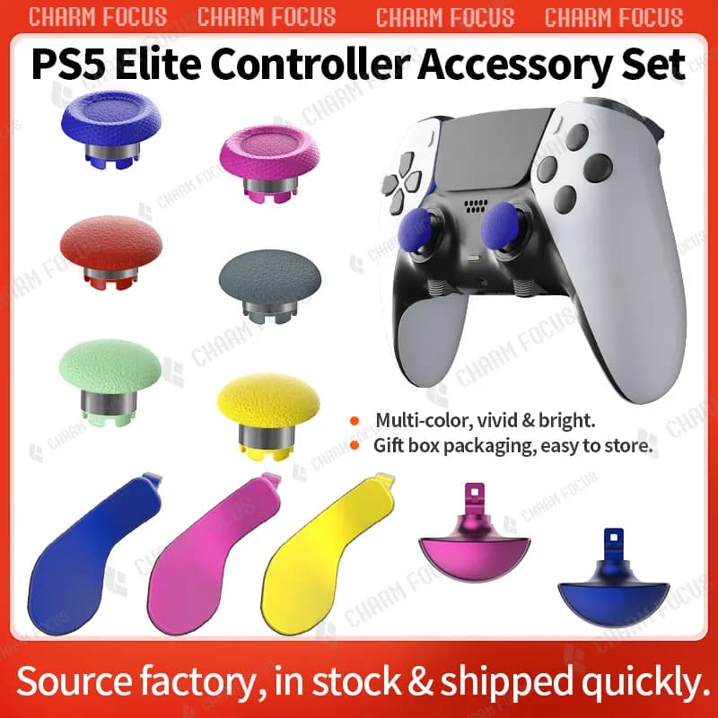 Tappo joystick in plastica 10 in 1 per controller PS5 Edge Joystick analogico 6 Swap Stick 4 paddle e accessorio D-Pad