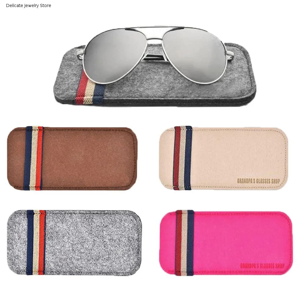 Fashion Soft Eyewear Container Felt Cloth Portable Glasses Storage Glasses Bags Glasses Box Sunglasses Bag