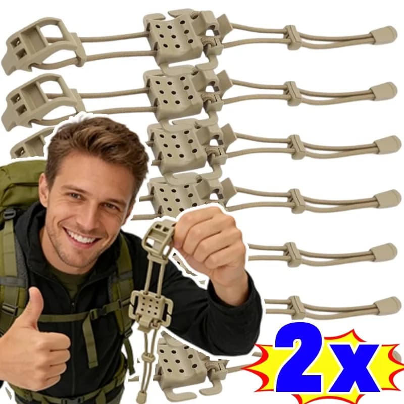 Trekking Stick Fittings, ABS and Nylon Elastic Corset 29cm for Hiking Sticks, Torch, Backpack, Camping Equipment, 2/1 Pieces