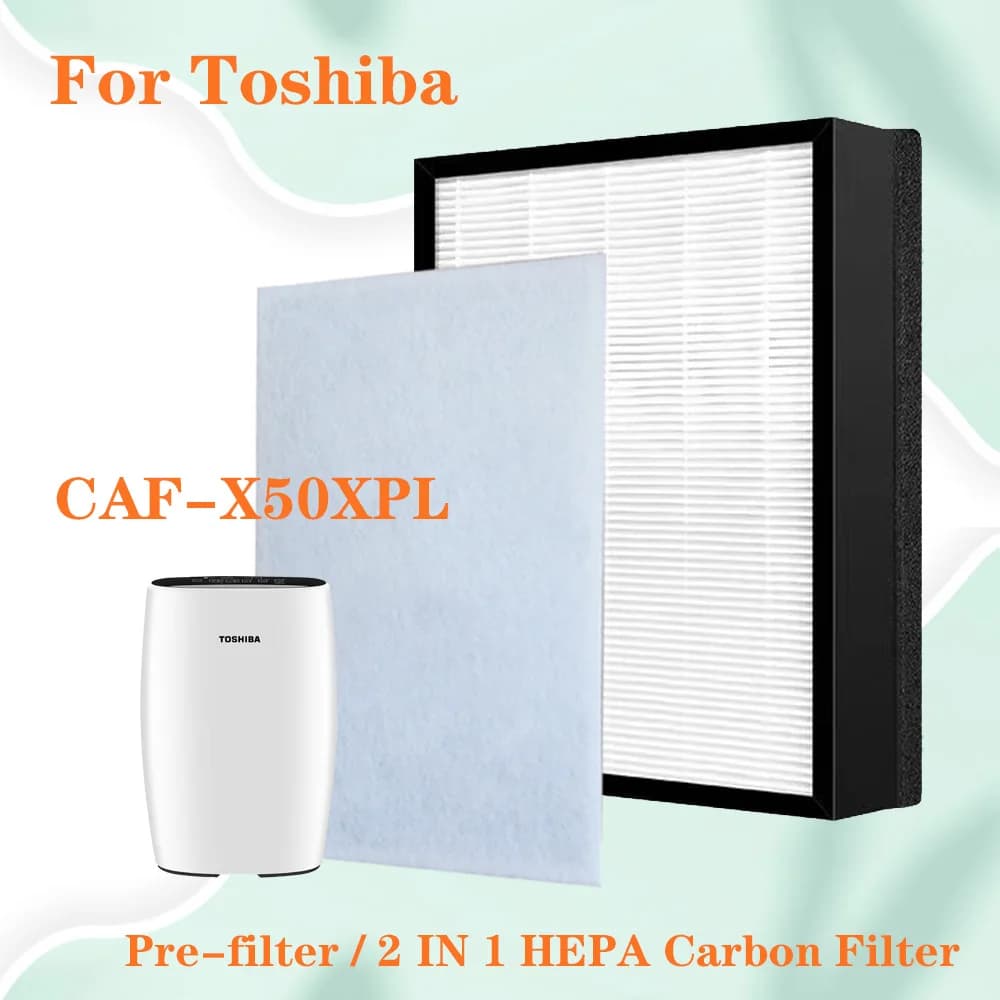Sostituzione per purificatore d'aria Toshiba CAF-X50XPL compatibile con filtro combinato HEPA e carbone
