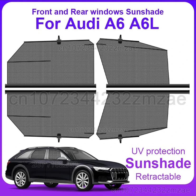Parasole per auto per Audi A6, tendine parasole e protezione UV per finestrini laterali, accessori auto personalizzabili per finestrini auto
