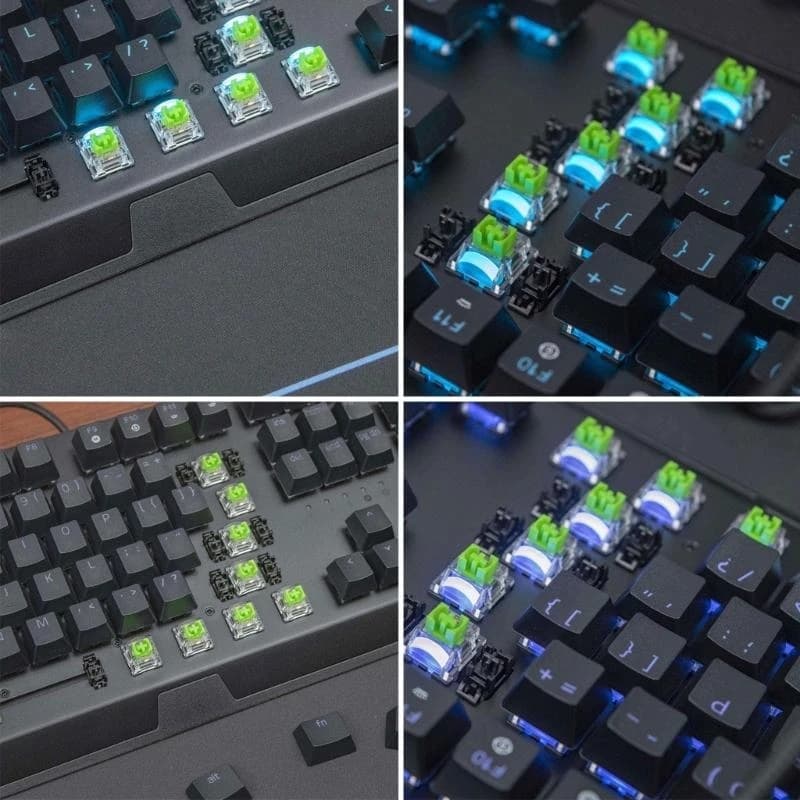 2-piece Green Switches for Mechanical Game Keyboard Blackwidow V3 Pro V3 Tenkeyless and others with 3 pin LED Switch Best Sell