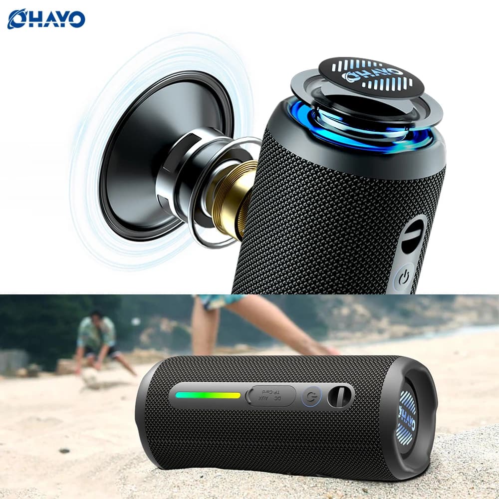 Ohayo S7 Altoparlante Bluetooth portatile Waterpro con luci colorate per feste/casa/esterni/spiaggia, gadget elettronici, regalo di compleanno