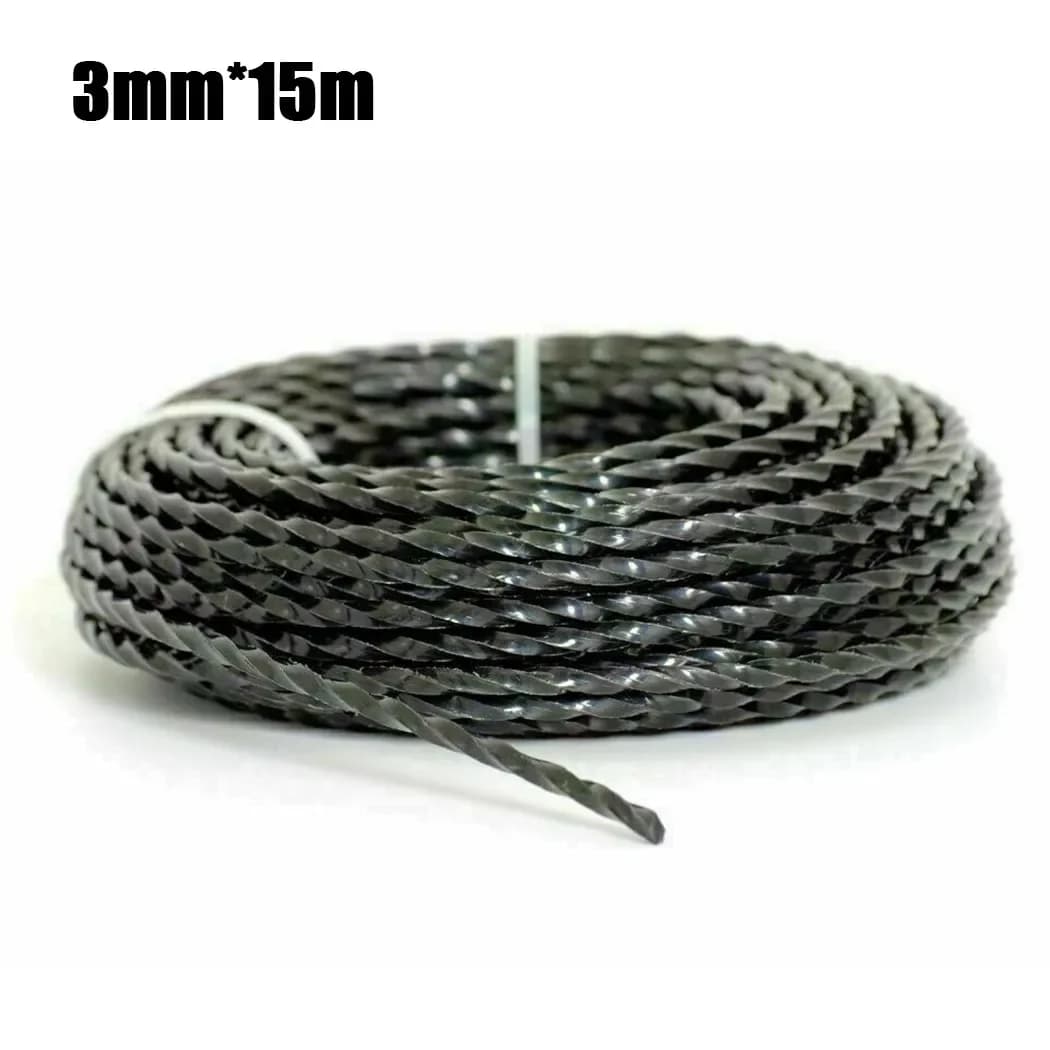3MM X 15M Heavy Duty Lawn Rope Lawnmower Line For Decestifier Power Line Nylon Grass Cutting Mower Garden Tools Accessories