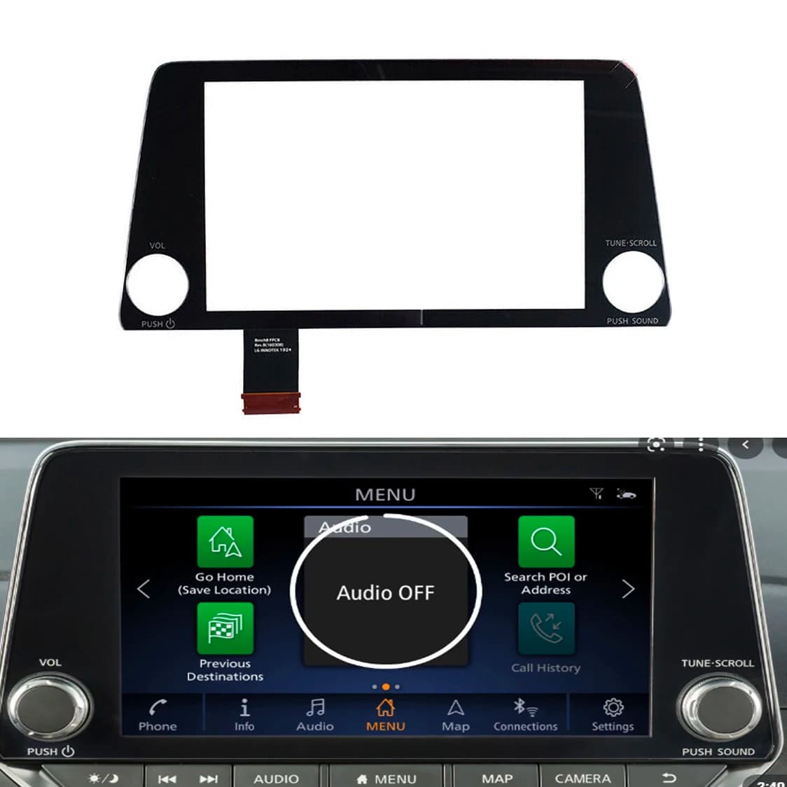 Nuovo digitalizzatore Touch Screen per Nissan Sentra B18 2020-Present navigazione GPS TouchScreen 2591A-6LB5D