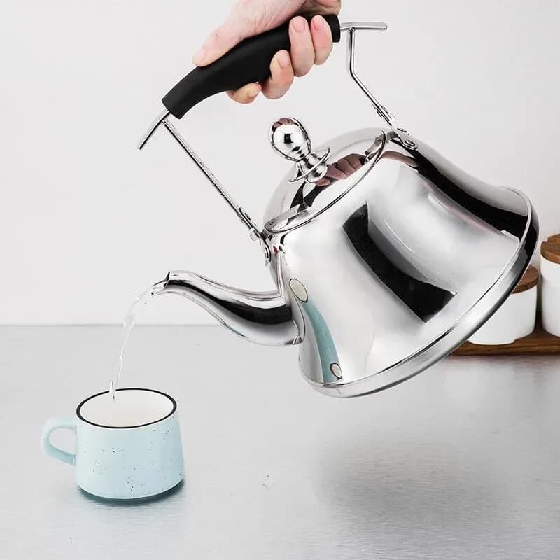 1.5/2L Stainless Steel Whistling Tea Kettle Stovetops Enamel FooNM57