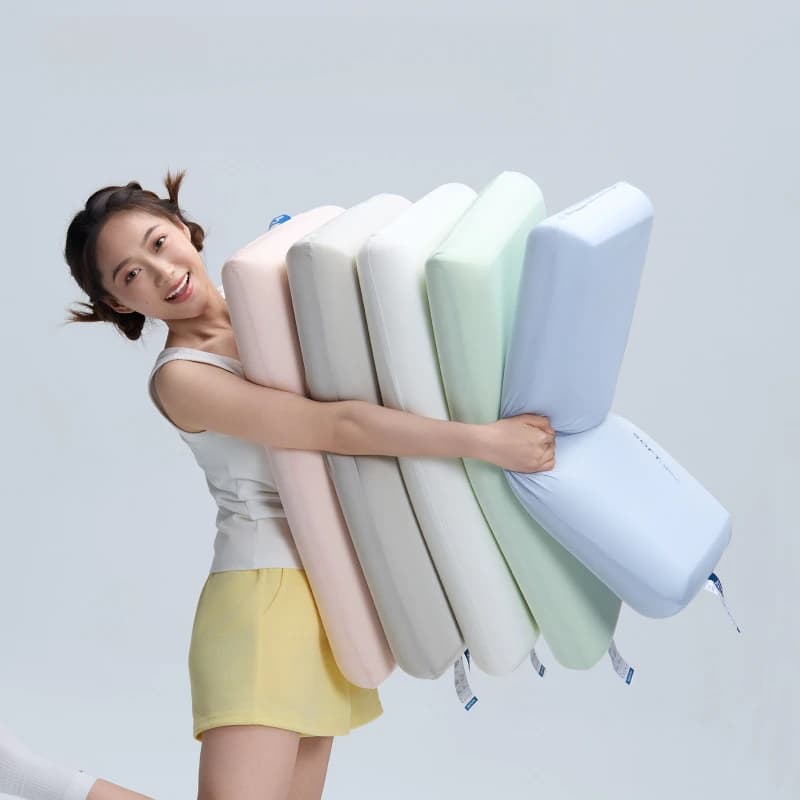 Cuscino in memory foam Cuscino ortopedico per il collo a recupero lento per alleviare il dolore, cuscino ergonomico di supporto cervicale per lo stomaco laterale della schiena