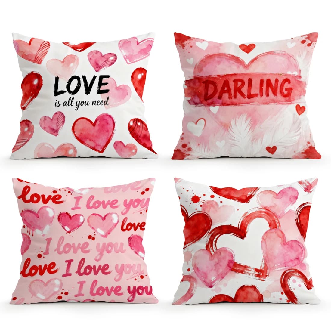 Text of Love Illustration Pillow for home car sofa