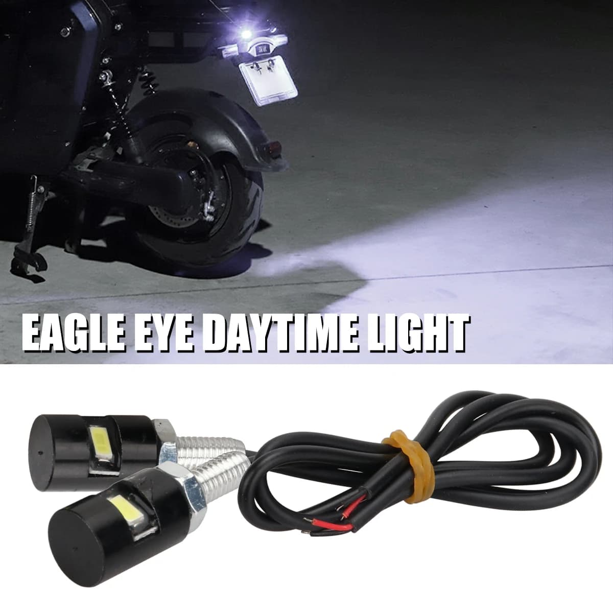 2pcs/lot Motorcycle Tail Eagle eye Lights LED Number Universal Screw Bolt Light DRL License Plate lamp 12V 5630 SMD for Truck