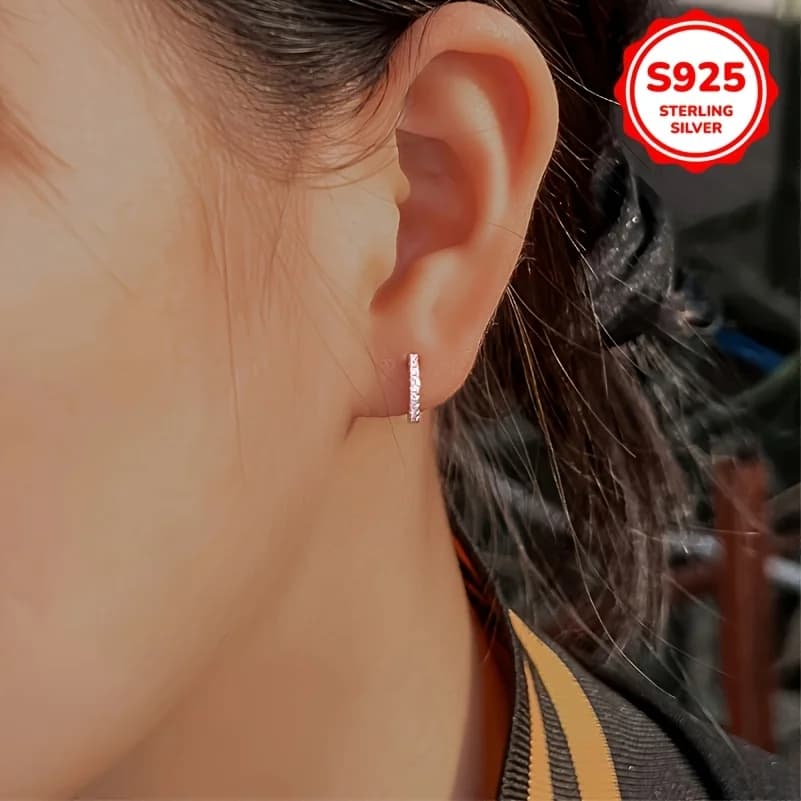 Orecchini a cerchio carini in argento sterling 925 1,54-2.54 g per coppia Regalo perfetto per San Valentino da donna da indossare ogni giorno