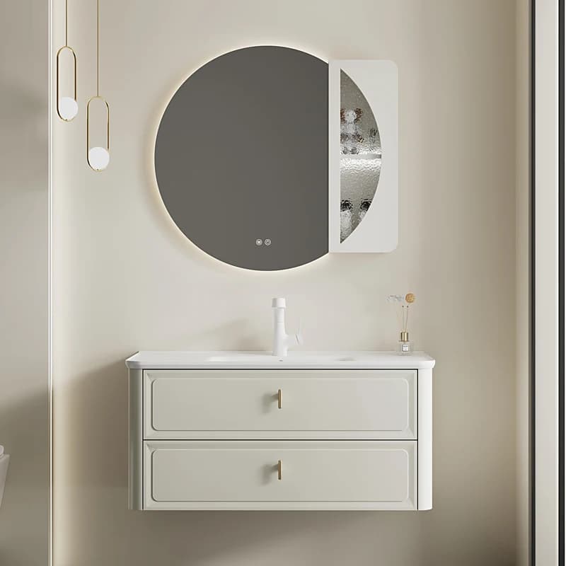 Specchio Organizzatore Armadietto da bagno Cassetti semplici Divisori moderni Armadietto da bagno Display Semplice Archivadores Mobili per hotel