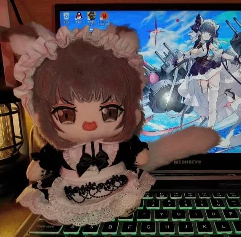 20cm Azur Lane HMS Cheshire Dress-up Plushie, Cute Anime Cosplay Stuffed Doll, Soft Game Character Pillow Toy Gift for Girls