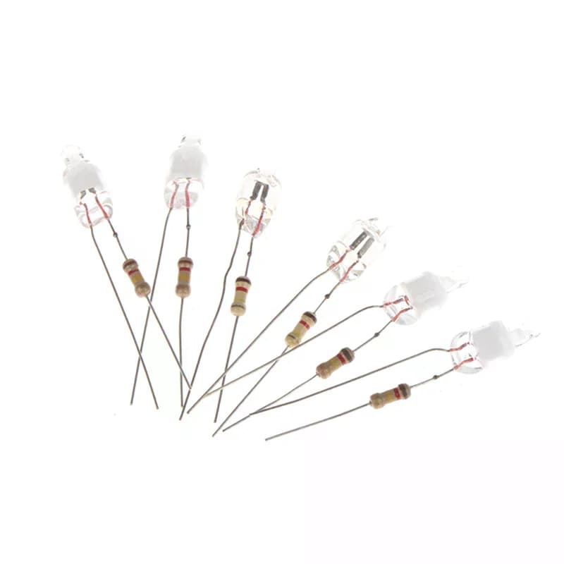 Set di 10 Indicatori Luminosi al Neon da 6mm, 2x6x13mm, Verdi, Rossi, Blu, Lampade al Neon con Filo di Rame, Lampadine Indicatrici per Uso Domestico