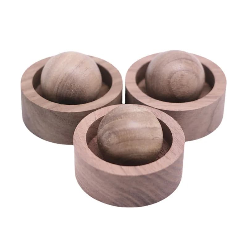 Sfera di legno Diffusore di oli essenziali Fragranza Legno 1 PZ Creativo montato su veicolo Noce nera 5 * 3,5 cm Aromaterapia Legno profumato