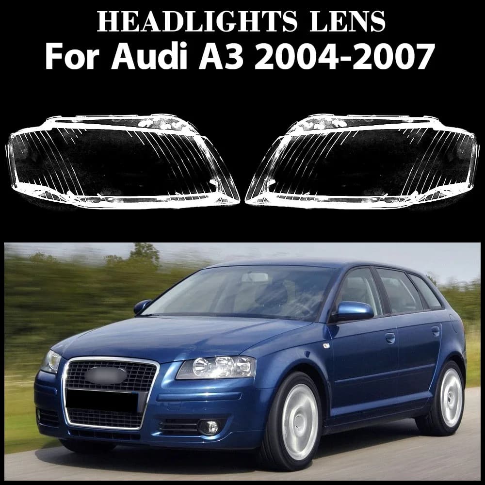 Per Audi A3 2004 2005 2006 2007 Faro Copertura Faro Paralume Trasparente Plexiglass Sostituire Lente Originale