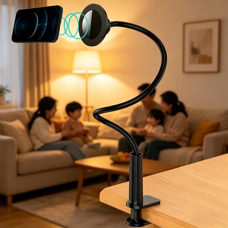2 Pezzi 360 ° Supporto Magnetico Flessibile per Telefono, Stand da Scrivania e Letto per Accessori iPhone Magsafe