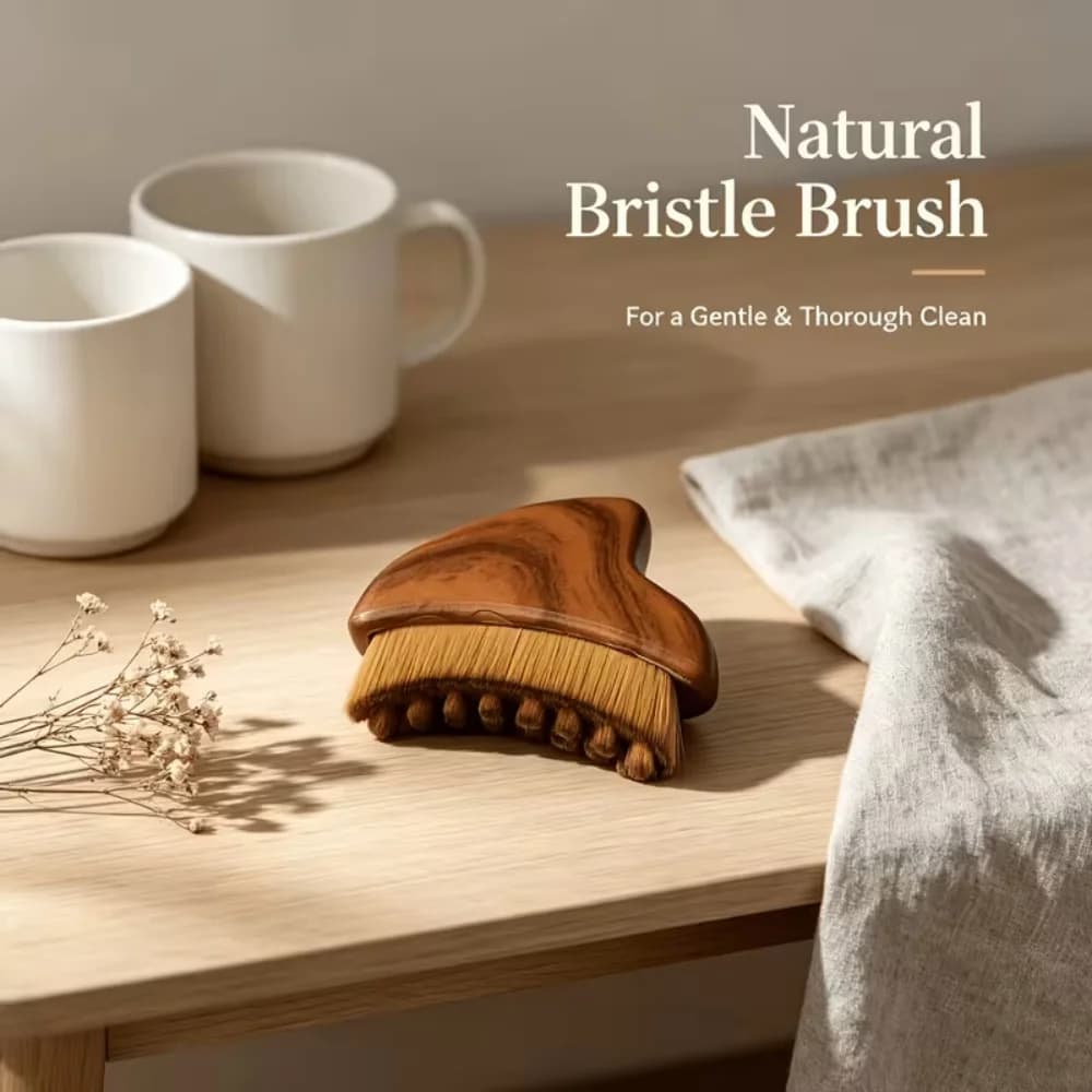 1 Large Multifunctional Ultra-Soft Lymphatic Cleansing Brush, Chin Contour Massager, Ergonomic Angled Head Design, Dry Cleansing Brush, Suitable for Facial Massage and Cleansing