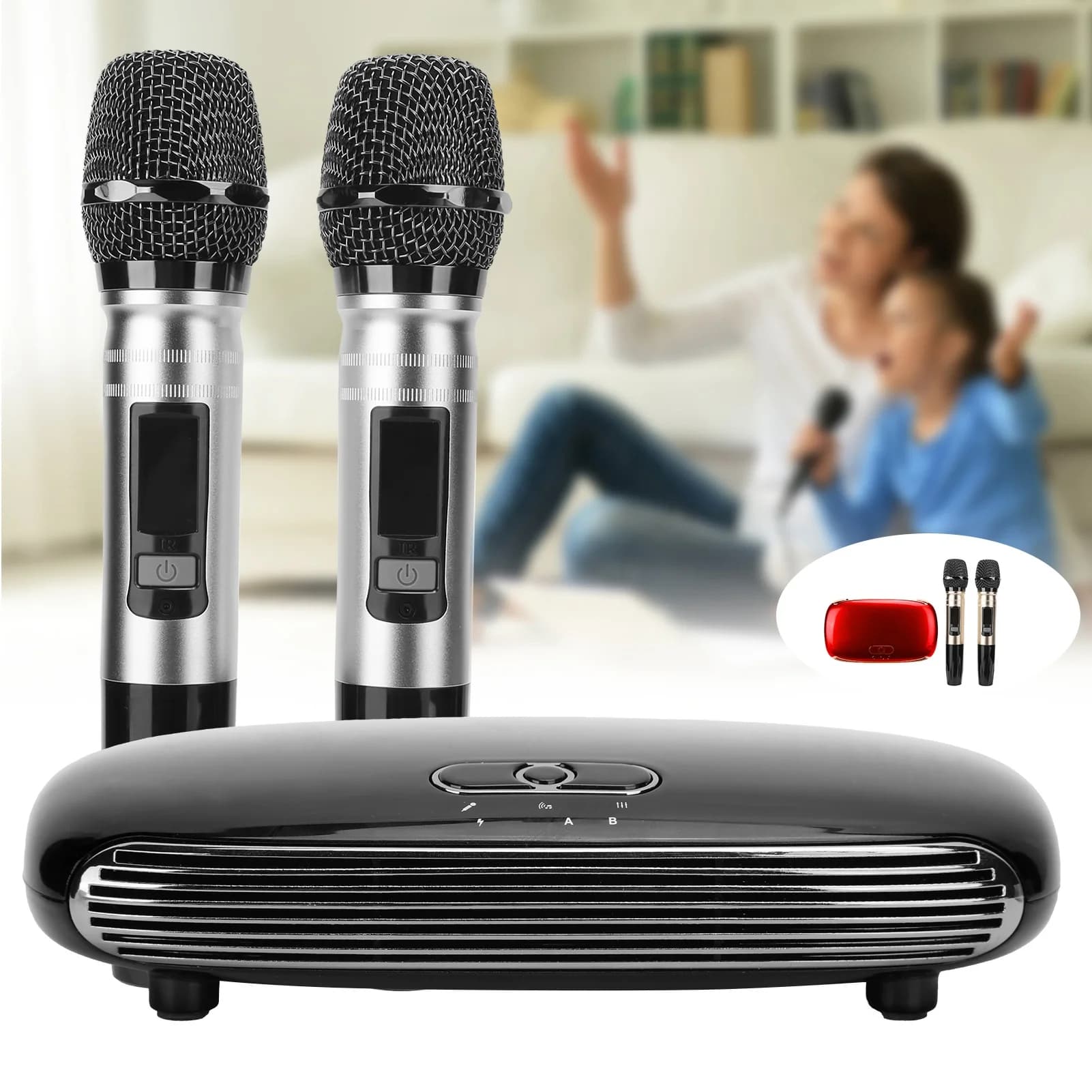 Mixer Audio Digitale K8 USB con Microfono, Macchina per Karaoke Wireless Bluetooth, Scheda Audio per TV e Telefono Cellulare, Set Karaoke Domestico