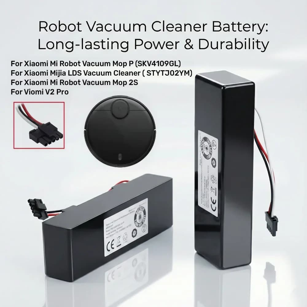 Batteria di ricambio 14.8V per Xiaomi Mijia STYTJ02YM Mi Robot Vacuum-Mop Mop 2S e per aspirapolvere Haier JX37