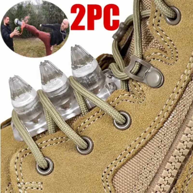 2PC Autodifesa Combattimento Fibbia Protezione Punta di sicurezza Kuba Kickz Boot Nail Wushu Boot Nail Strumento di sopravvivenza Accessori per escursionismo