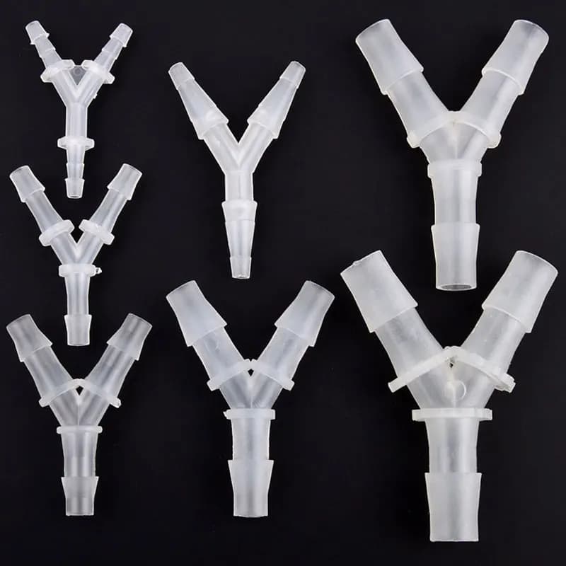 5/20/50 Pezzi Connettore a T in PP da 2,4~12,7 mm, Divisore per Tubi in Plastica, Distributore per Pompa d'Aria per Acquario
