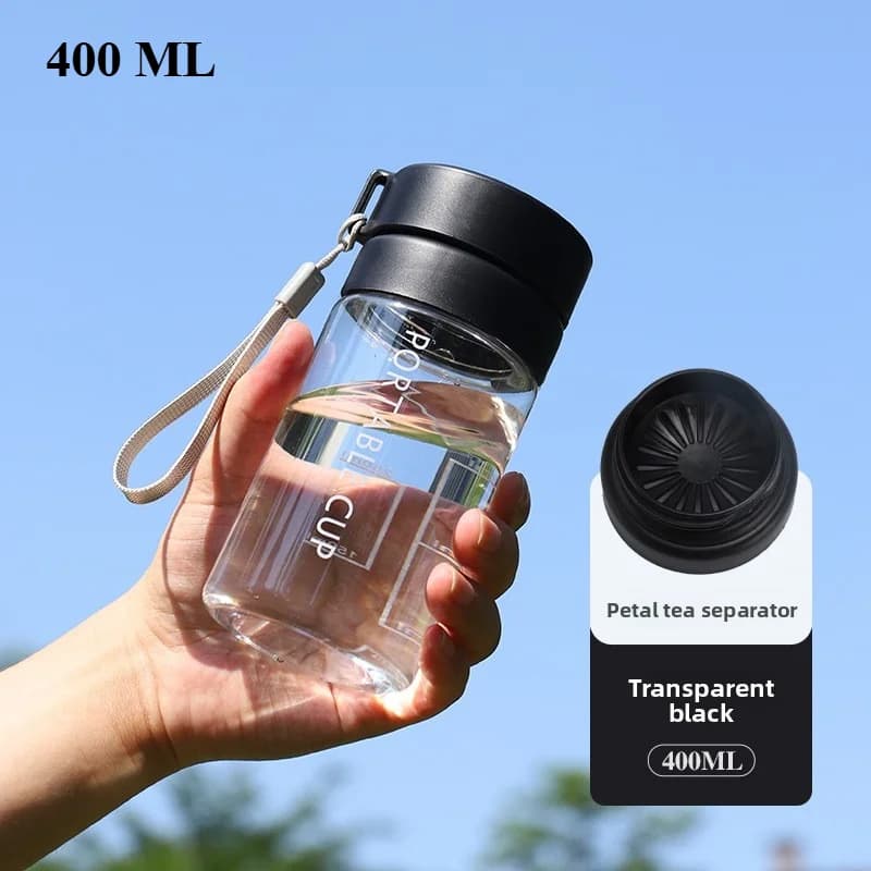 Borraccia shaker portatile da 400 ml per proteine in polvere, a prova di perdite, per palestra, fitness all'aperto, allenamento sportivo, tazza miscelatrice con scala graduata