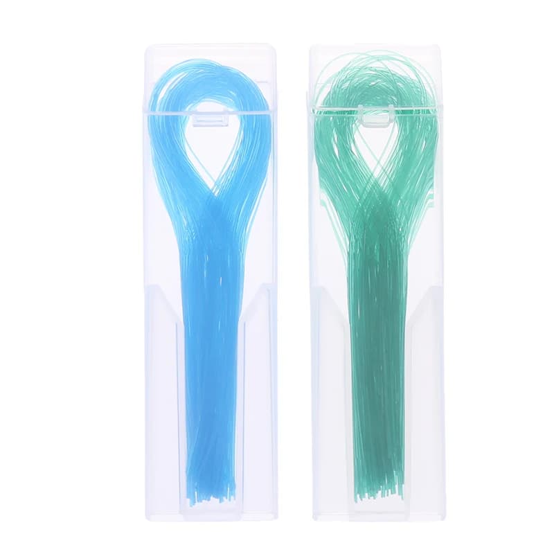 Nuovo Set da 100 Pezzi di Fili per Flossing Dentale, Filo di Trazione Orale per Corone, Apparecchi Ortodontici, Ponti, Impianti e Cerchi, in Acciaio