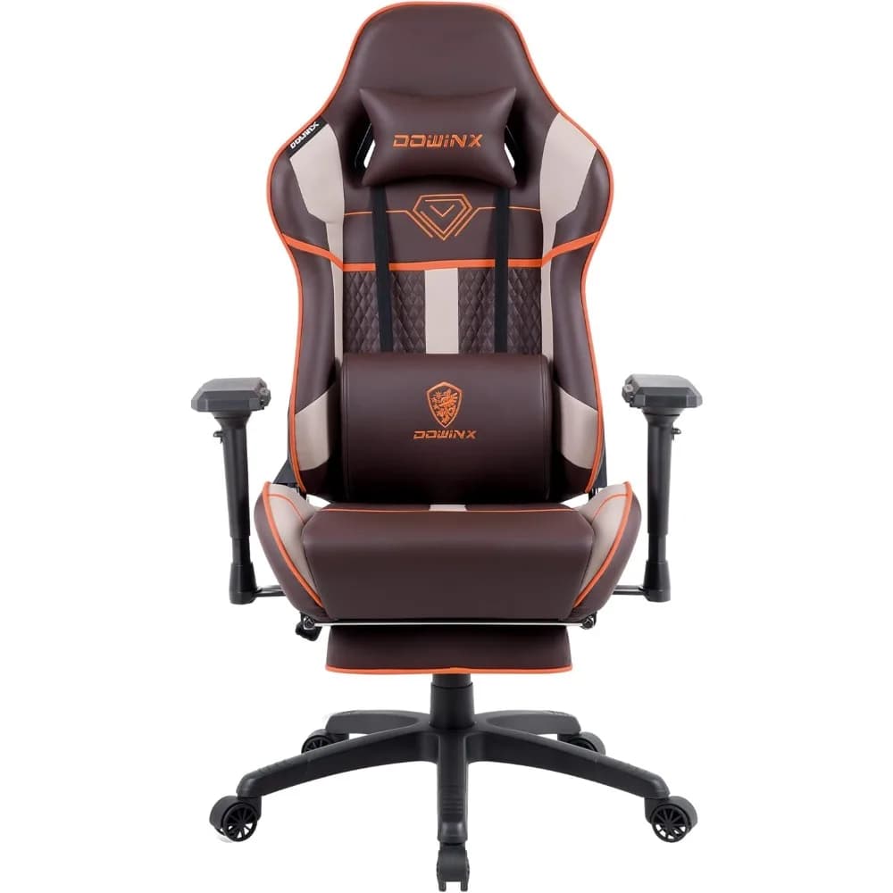 Sedia da gioco ergonomica Dowinx con poggiapiedi, sedia da gioco reclinabile per adulti, sedia da ufficio per computer con schienale alto con supporto lombare