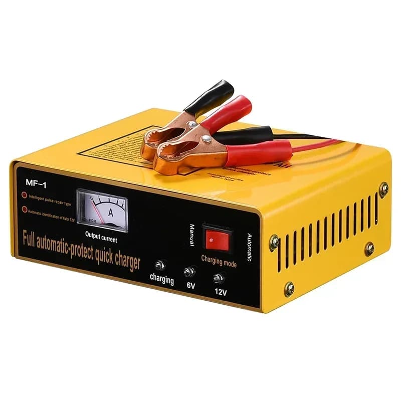 Caricabatterie 6V12V Caricabatterie per auto intelligente per autoveicoli e mantenitore di mantenimento completamente automatico con fascette per cavi