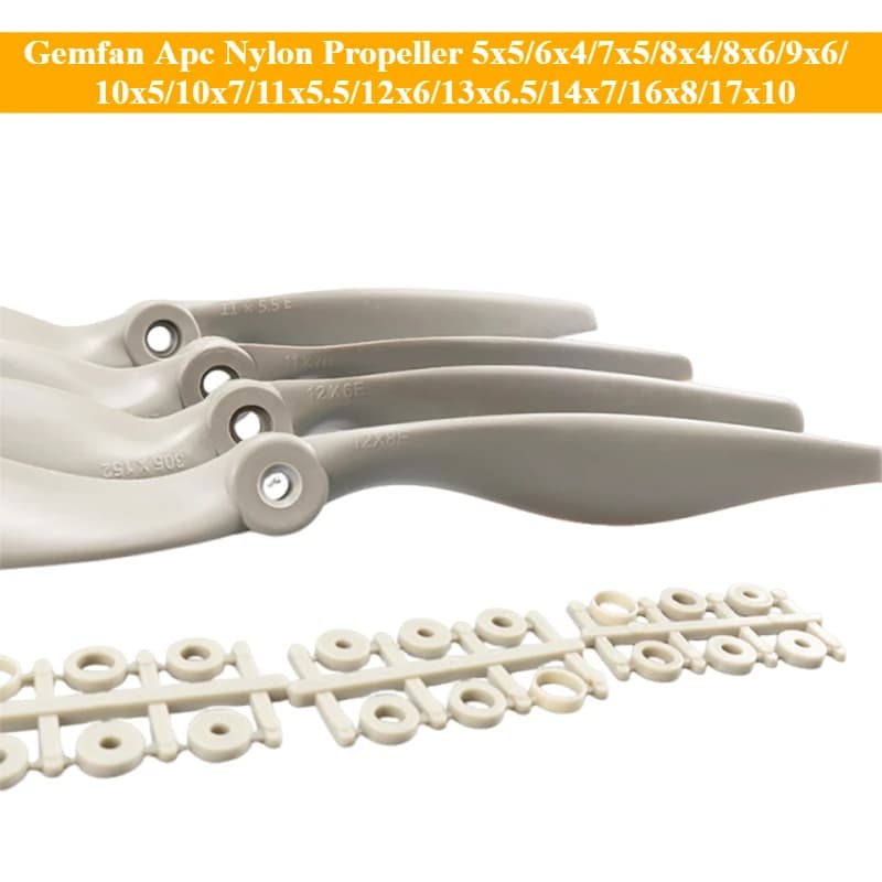 Gemfan Apc Nylon propeller 5x5/6x4/7x5 / 8x4 / 8x6 /10x5/ 10x7/11x5. 5 / 12x6/13x6.5/14x7/16x8/17x10 for Air Model Expand FAI by TE