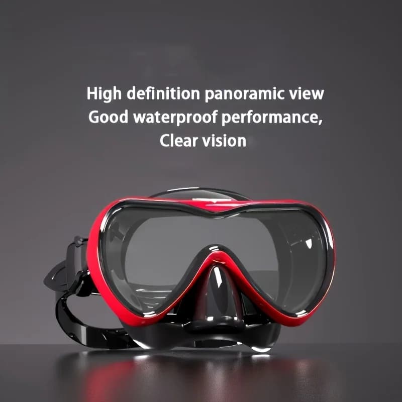 Maschera da Snorkeling per Adulti, Lente in Vetro Temperato HD, Guarnizione in Silicone Liquido, Telaio Grande Impermeabile per Nuoto in Spiaggia e Attrezzatura da Snorkeling