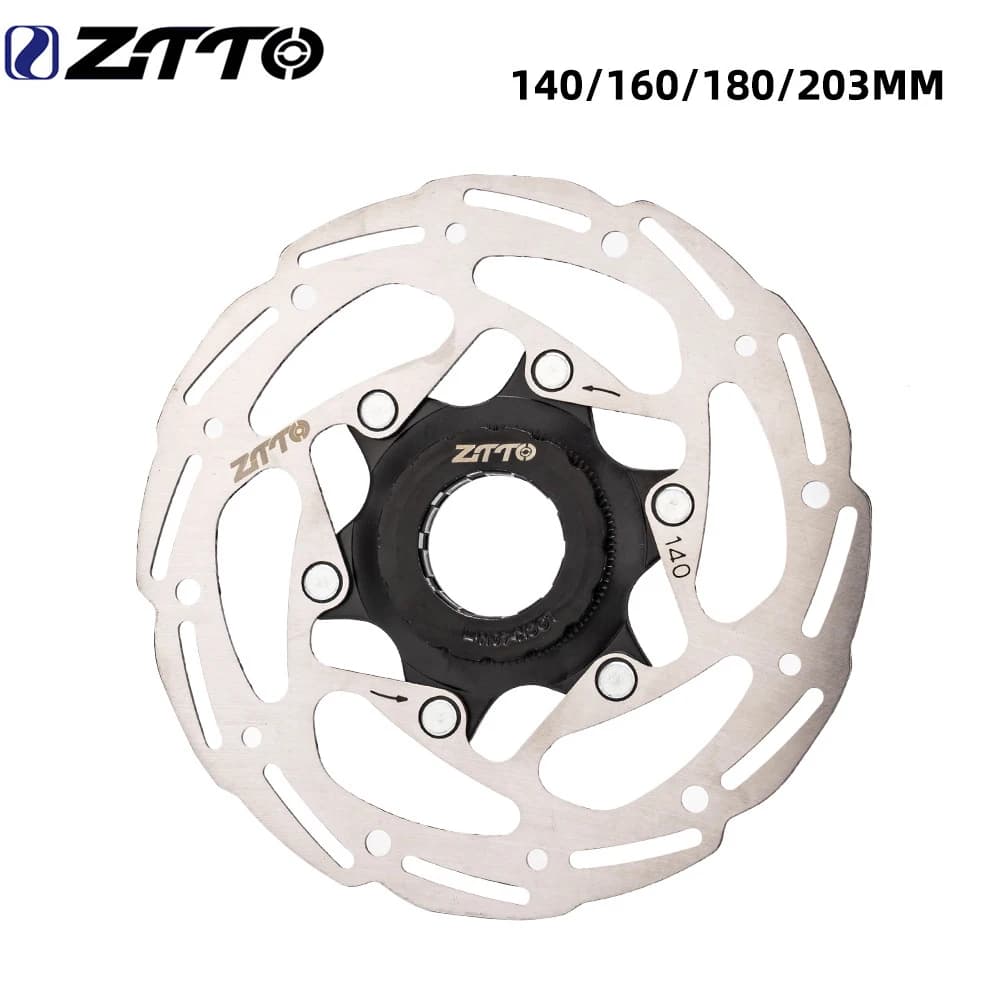 ZTTO MTB Rotori di bloccaggio del disco centrale del freno della bicicletta 203mm 180mm 160mm 140mm Acciaio ad alta resistenza 1.8mm Adatta a qualsiasi pastiglie per bici da strada MTB