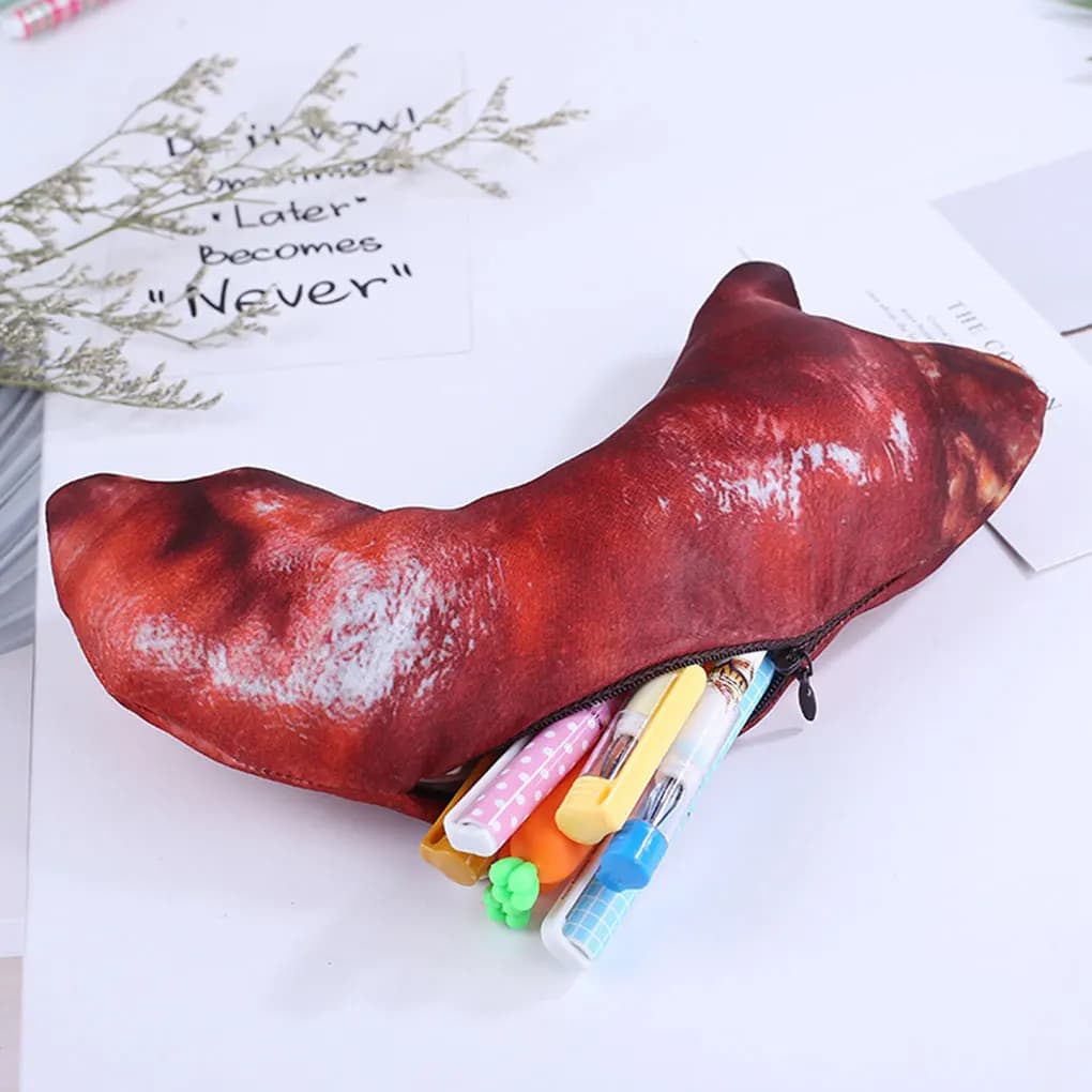Simulazione creativa Trotter di maiale coscia di pollo astuccio per matite impermeabile astuccio per matite per studenti astuccio per matite astuccio per penne