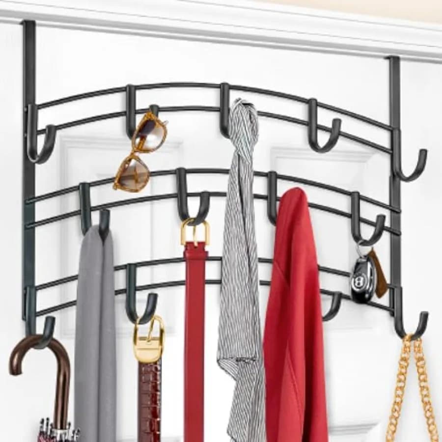 Professional ® Start of page TM Hooks to hang over the door - Door hanger with 14 hooks - Hangers to hang over the door - To hang towels or clothes - Bathroom