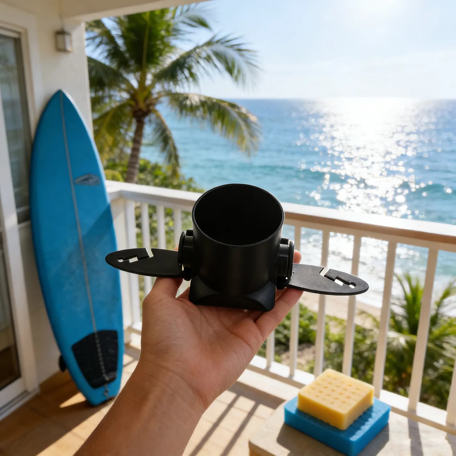 Portabicchieri per Kayak Nero in Plastica ad Alta Resistenza, Accessori per Paddle Board, Portabevande per Tavole da Surf e Barche, Stabile e Antiscivolo