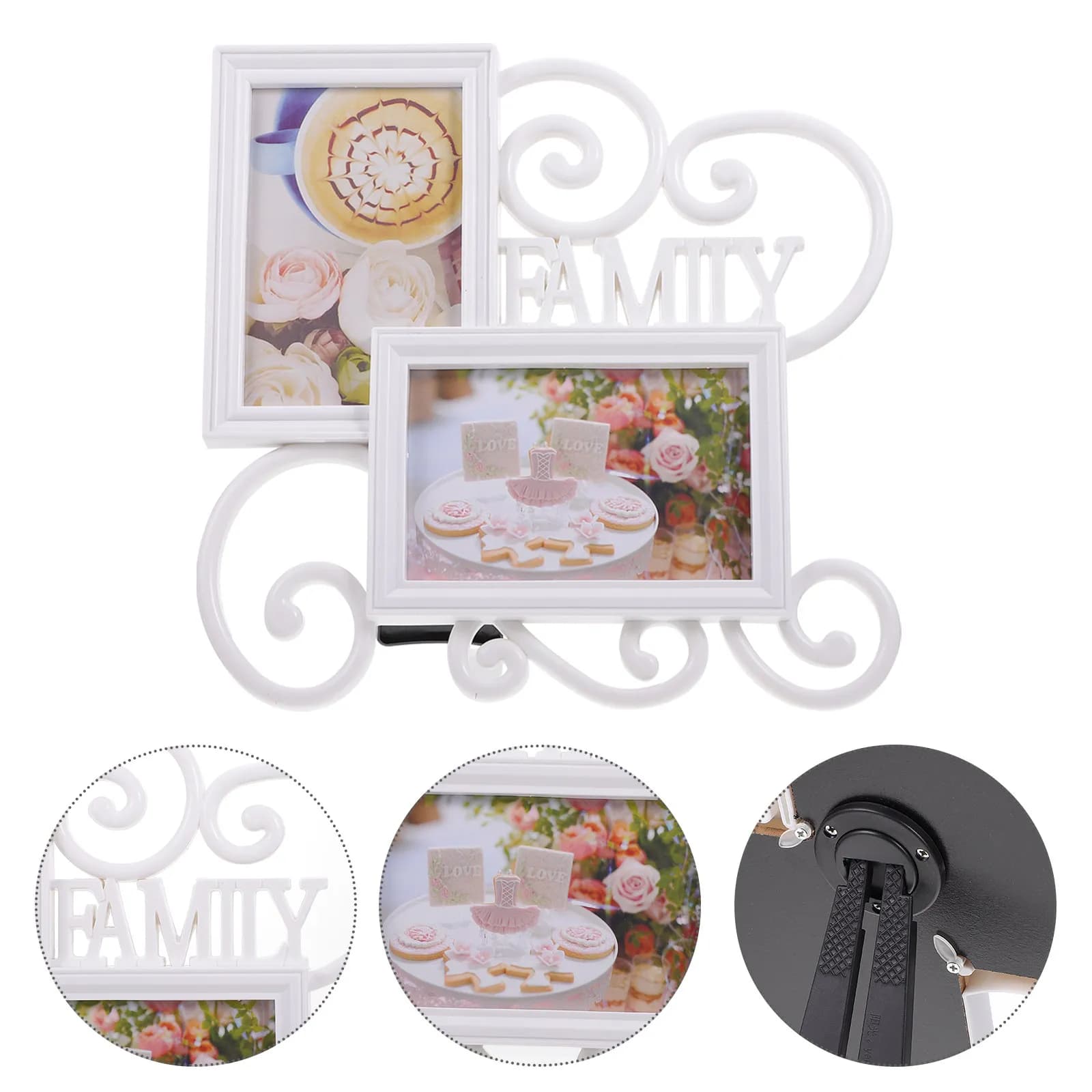 Photo Frame Vintage Practical for Desktop Background Props Classic Picture Frames Plastic