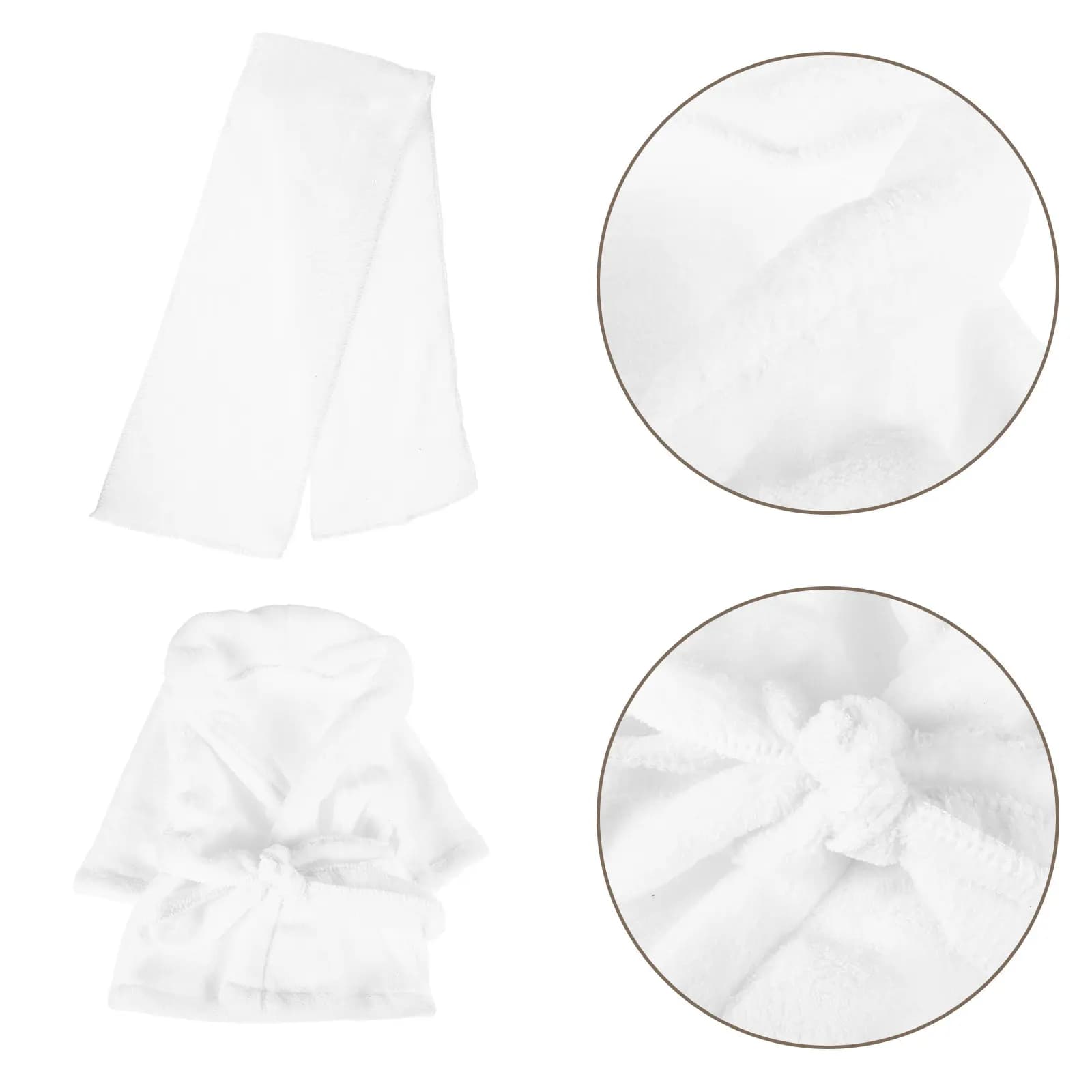 Newborn Baby Coral Fleece Bathrobe Soft Warm Infant Robe Photography Outfits 0-2 Months Toddler Sleepwear Baby Photoshoot