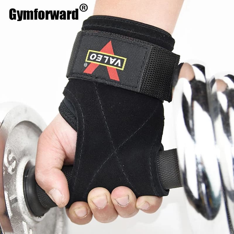 Anti-slip leather gymnastic glove for weight lifting Bodybuilding Fitness muscles balance wheel wrist gloves straps gym equipment