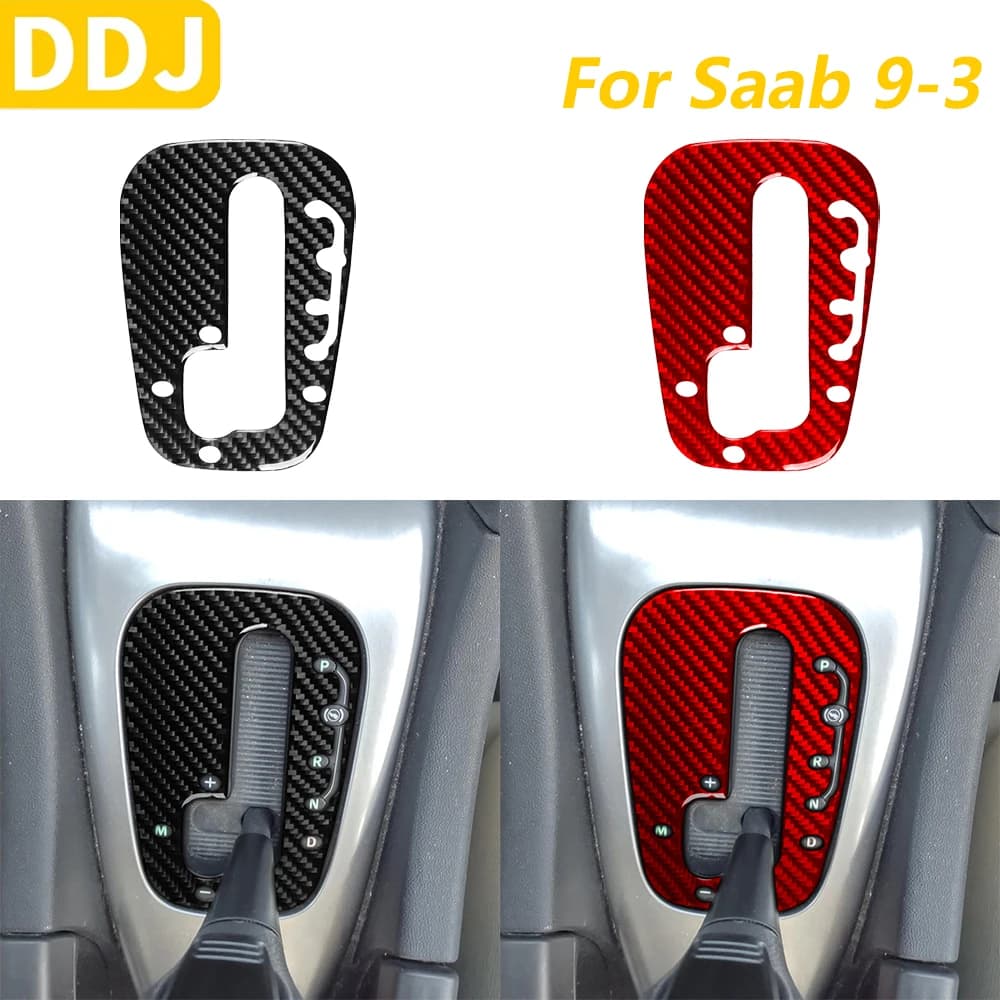 Per Saab 9-3 2003-2011 Reale In Fibra di Carbonio Centrale Del Cambio Pannello di Controllo Trim Copertura Accessori Auto Decorazione di Interni adesivo