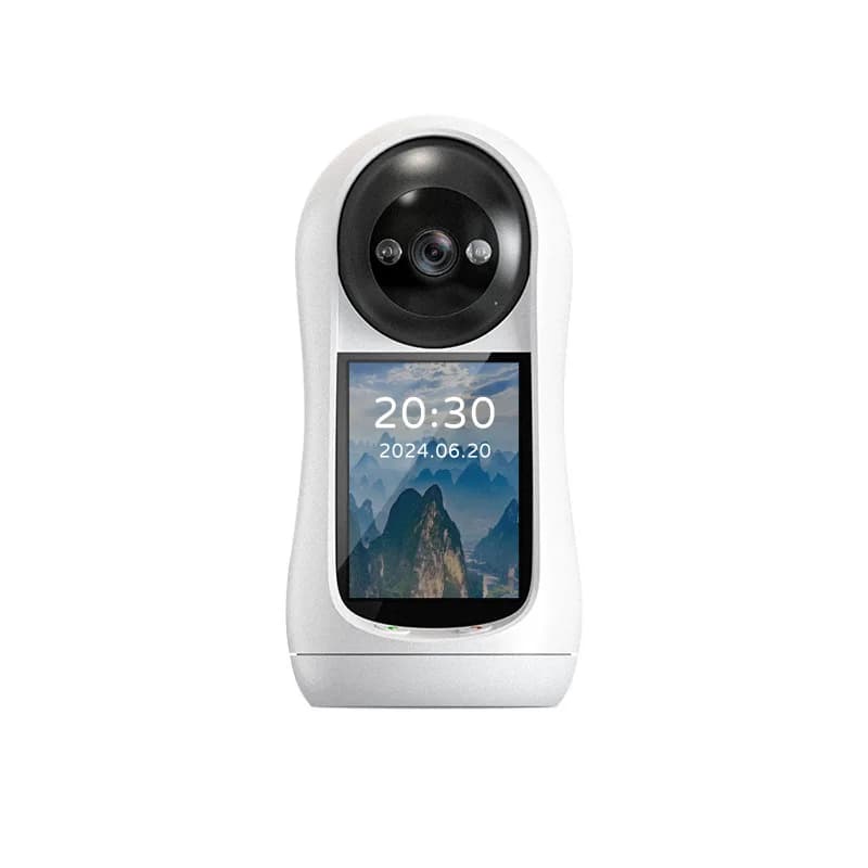Telecamera IP Dome PTZ 3MP 1296P con APP iCsee, Schermo IPS da 2,8 Pollici, Videochiamata, Rilevamento Pianto, Sicurezza Domestica, Monitoraggio Bambini